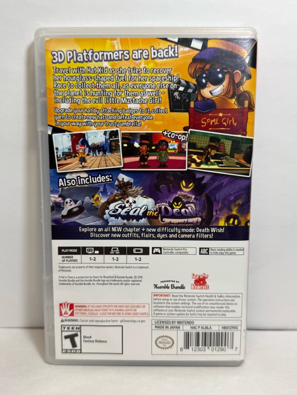 A Hat In Time (Nintendo Switch 2019) Complete CIB - Picture 2 of 3